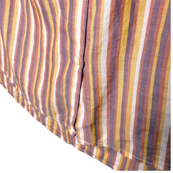 Madewell Oversized Button Up Rainbow Sierra Stripe Central Shirt Size Medium - Picture 7 of 11